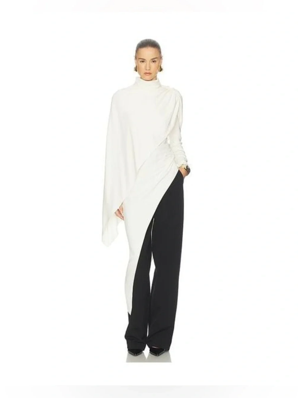 HELSA Women's White The Wilhelmina Cape Top SZ S $399 NEW ! - Picture 2 of 9